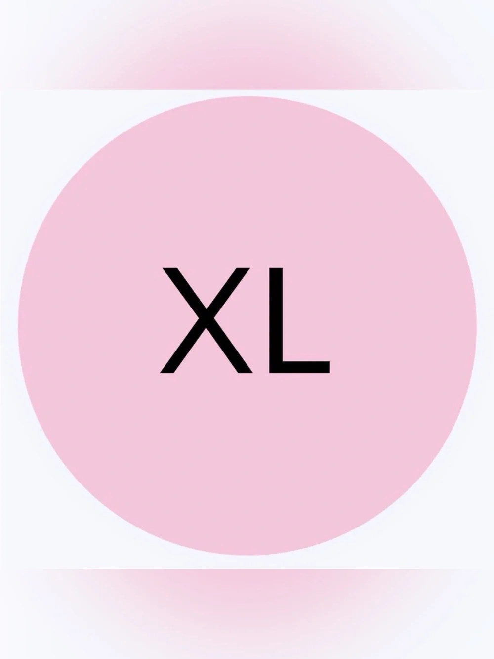 50 STICKERS - 2” ROUND - SIZE LABELS - EXTRA LARGE - XL - PINK